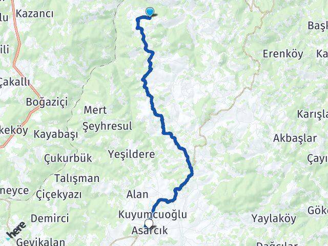 Hilaltepe Asarcık Arası Kaç Km - Yol Tarifi