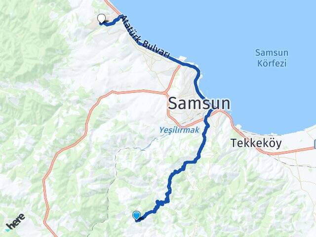 Tuzaklı Ondokuz Mayıs Üniversitesi Arası Kaç Km - Yol Tarifi