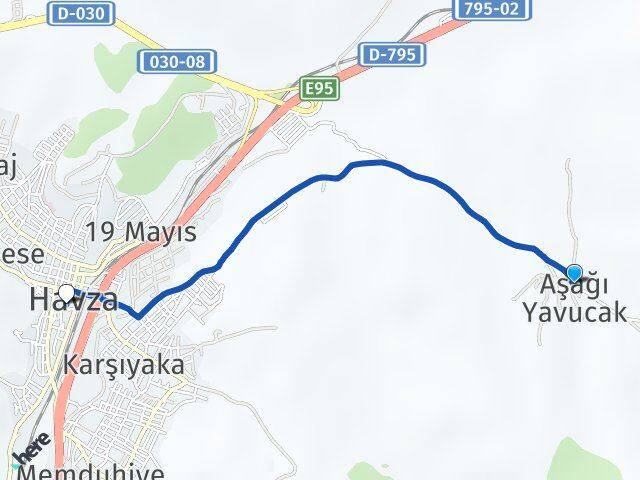 Aşağı Yavucak Havza Arası Kaç Km - Yol Tarifi