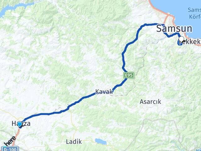 Boyalıca Samsun Üniversitesi Arası Kaç Km - Yol Tarifi