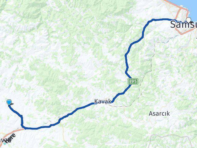 Ilıca Samsun Arası Kaç Km - Yol Tarifi