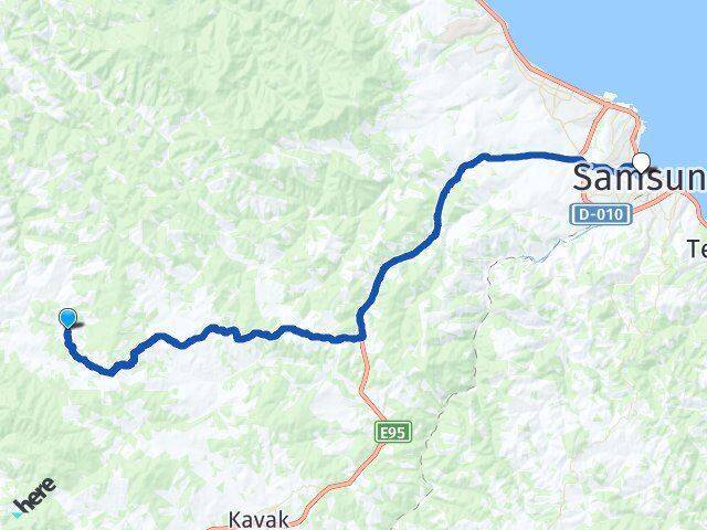Şeyhler Samsun Arası Kaç Km - Yol Tarifi