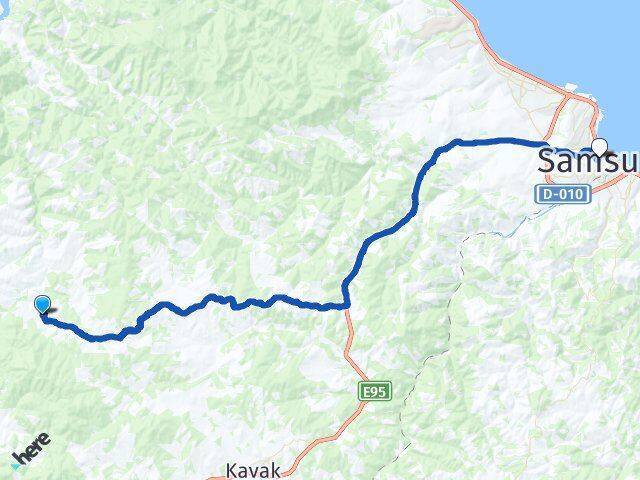 Yaylaçatı Samsun Arası Kaç Km - Yol Tarifi