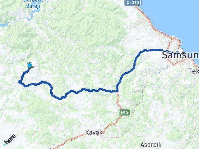 Yeşilalan Samsun Arası Kaç Km - Yol Tarifi