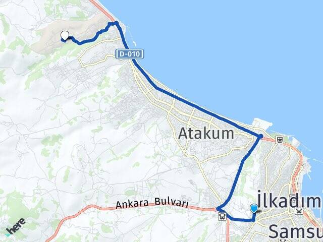 Çatalarmut Ondokuz Mayıs Üniversitesi Arası Kaç Km - Yol Tarifi