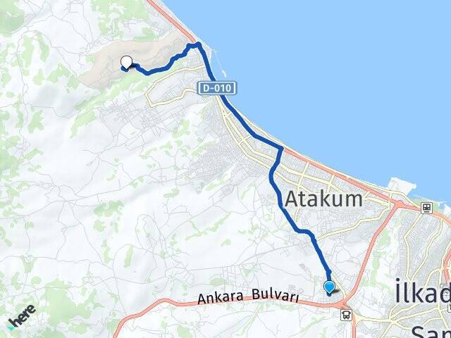 Derecik Ondokuz Mayıs Üniversitesi Arası Kaç Km - Yol Tarifi