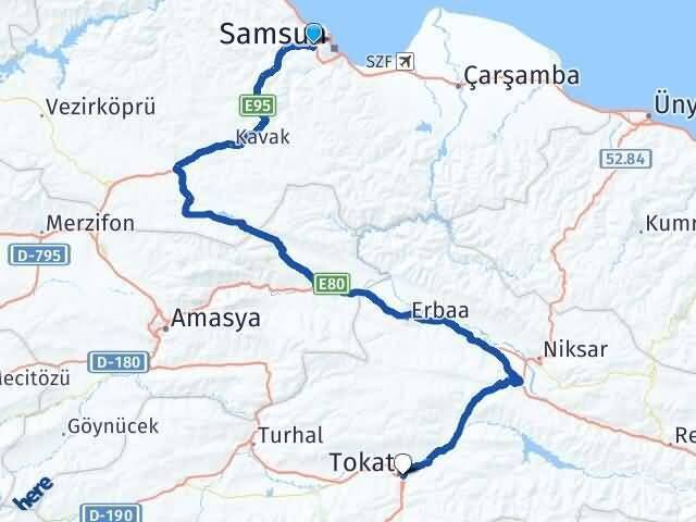 Derecik Tokat Arası Kaç Km - Yol Tarifi