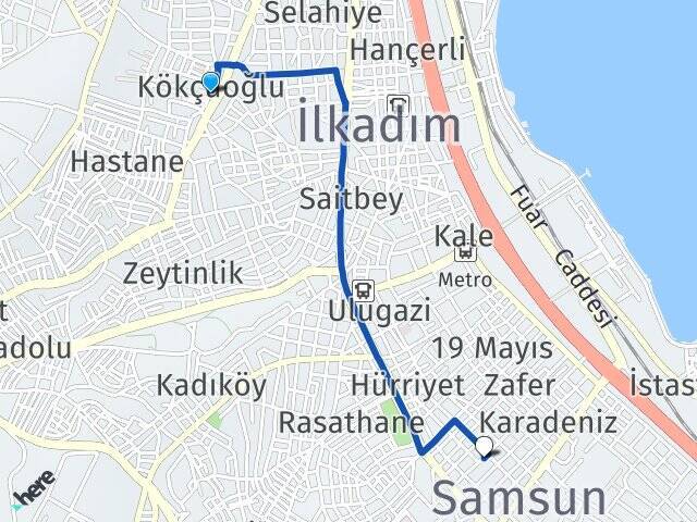 Kökçüoğlu Çiftlik Arası Kaç Km - Yol Tarifi