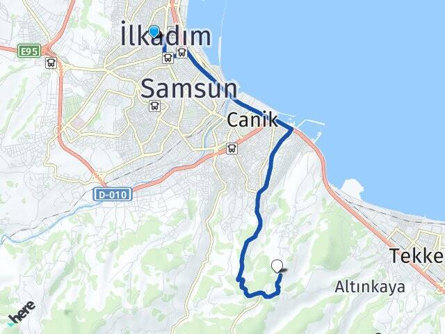 Unkapanı Samsun Üniversitesi Arası Kaç Km - Yol Tarifi