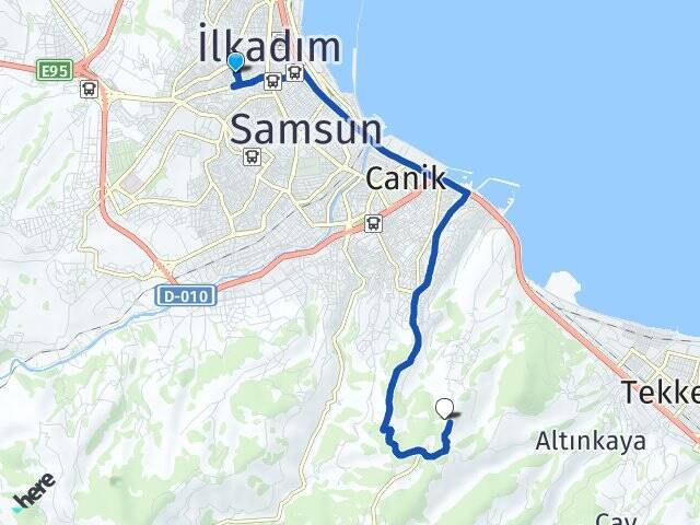 Zeytinlik Samsun Üniversitesi Arası Kaç Km - Yol Tarifi