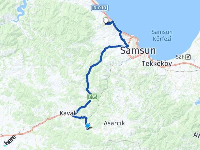 Bekdemir Ondokuz Mayıs Üniversitesi Arası Kaç Km - Yol Tarifi