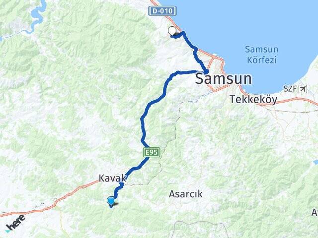 Bükceğiz Ondokuz Mayıs Üniversitesi Arası Kaç Km - Yol Tarifi