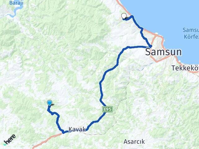 Celallı Ondokuz Mayıs Üniversitesi Arası Kaç Km - Yol Tarifi