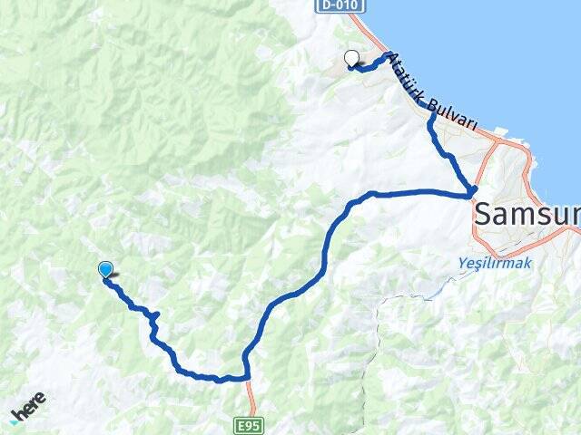 Karacalar Ondokuz Mayıs Üniversitesi Arası Kaç Km - Yol Tarifi