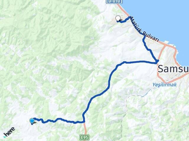 Karantu Ondokuz Mayıs Üniversitesi Arası Kaç Km - Yol Tarifi