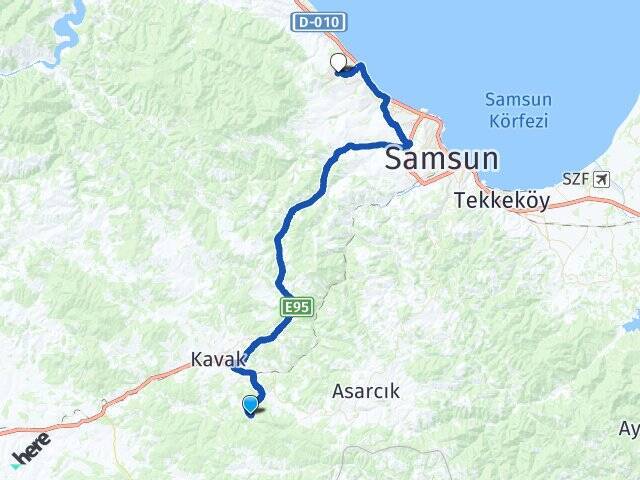 Karapınar Ondokuz Mayıs Üniversitesi Arası Kaç Km - Yol Tarifi