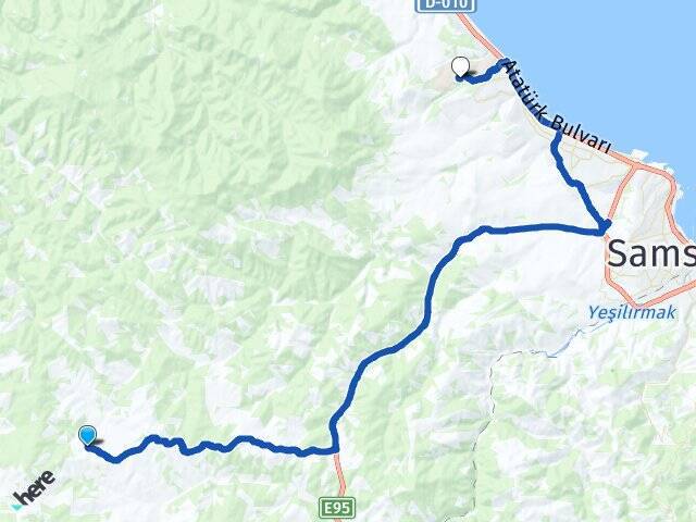 Karayusuflu Ondokuz Mayıs Üniversitesi Arası Kaç Km - Yol Tarifi