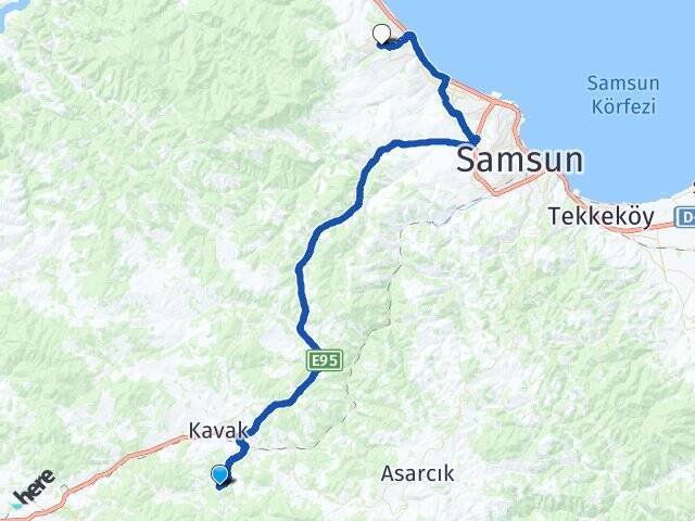 Karlı Ondokuz Mayıs Üniversitesi Arası Kaç Km - Yol Tarifi