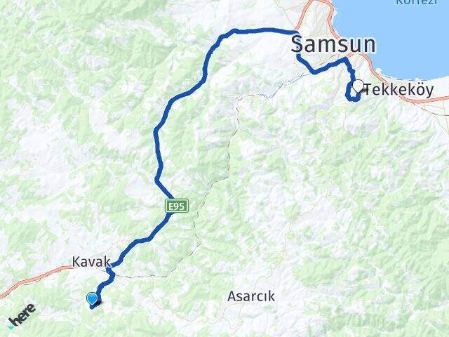Karlı Samsun Üniversitesi Arası Kaç Km - Yol Tarifi