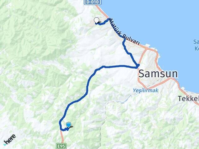 Kazancı Ondokuz Mayıs Üniversitesi Arası Kaç Km - Yol Tarifi