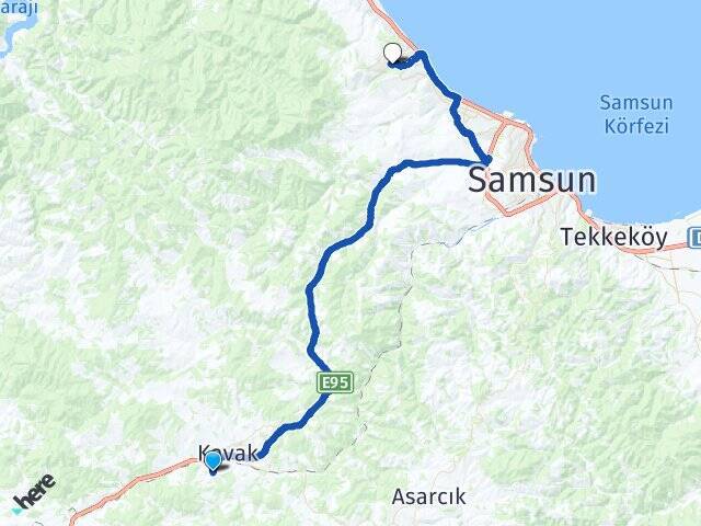 Muratbeyli Ondokuz Mayıs Üniversitesi Arası Kaç Km - Yol Tarifi