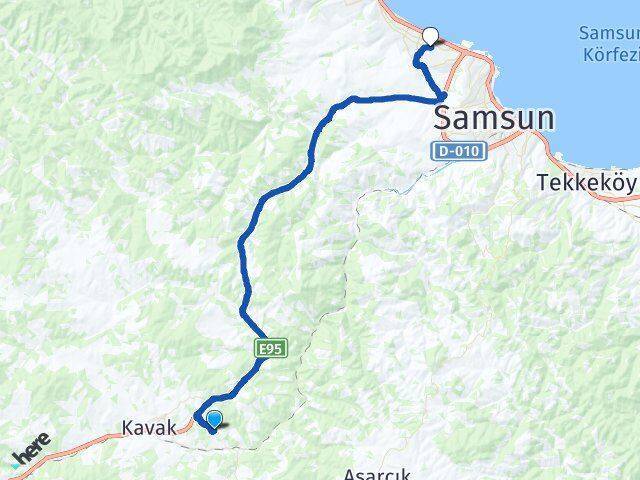 Tabaklı Atakum Arası Kaç Km - Yol Tarifi