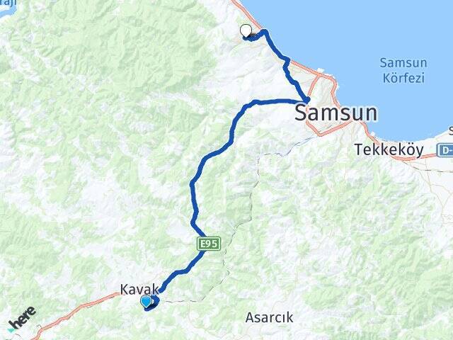 Yukarıçirişli Ondokuz Mayıs Üniversitesi Arası Kaç Km - Yol Tarifi