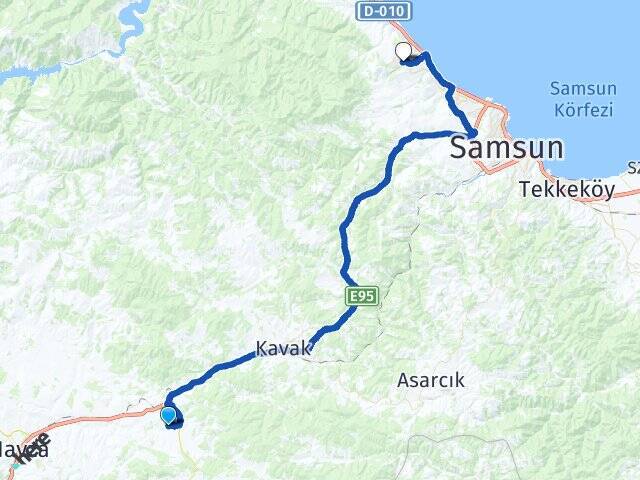 Ahmetsaray Ondokuz Mayıs Üniversitesi Arası Kaç Km - Yol Tarifi