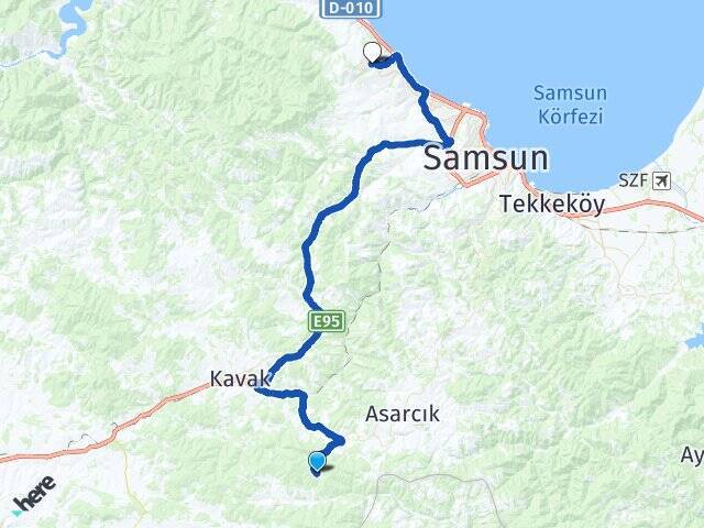 Alıçlı Ondokuz Mayıs Üniversitesi Arası Kaç Km - Yol Tarifi