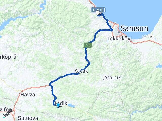 Büyükkızoğlu Ondokuz Mayıs Üniversitesi Arası Kaç Km - Yol Tarifi
