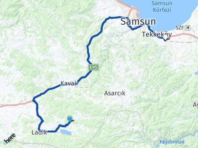 Güvenli Tekkeköy Otobüs Terminali Arası Kaç Km - Yol Tarifi