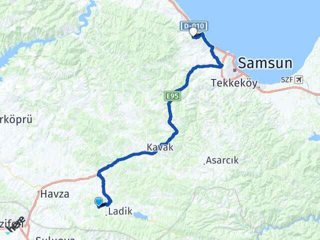 İskaniye Ondokuz Mayıs Üniversitesi Arası Kaç Km - Yol Tarifi