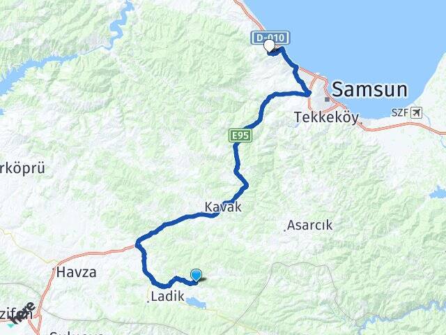 Sarıksızoğlu Ondokuz Mayıs Üniversitesi Arası Kaç Km - Yol Tarifi
