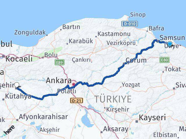 Salıpazarı Eskişehir Arası Kaç Km - Yol Tarifi