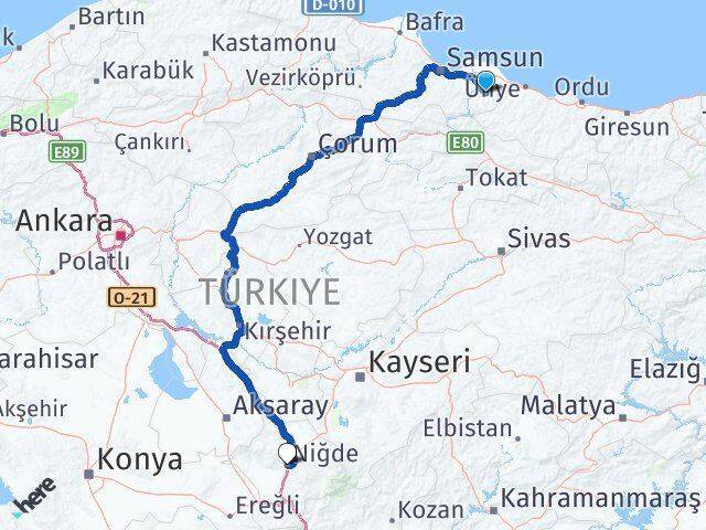 Salıpazarı Niğde Arası Kaç Km - Yol Tarifi