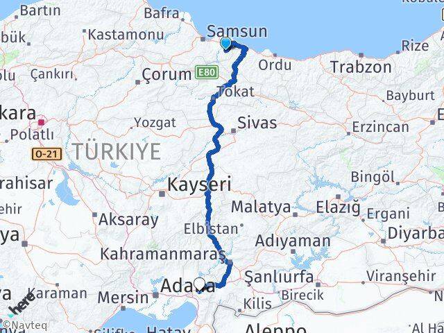 Salıpazarı Osmaniye Arası Kaç Km - Yol Tarifi