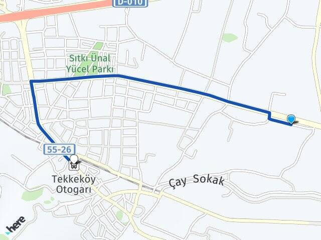 Pınar Tekkeköy Otobüs Terminali Arası Kaç Km - Yol Tarifi