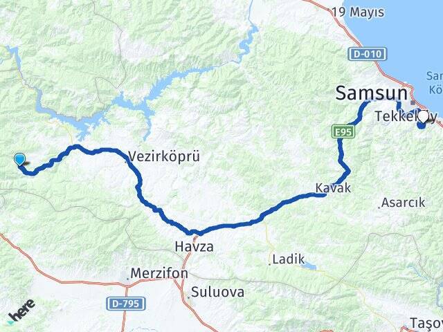 Alan Samsun Üniversitesi Arası Kaç Km - Yol Tarifi
