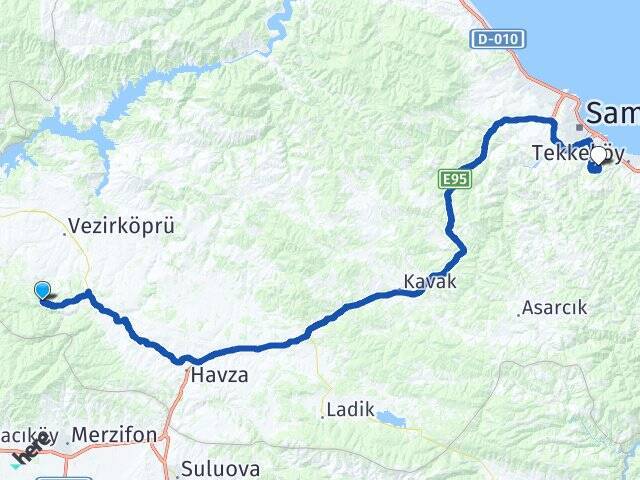 Alanbaşı Samsun Üniversitesi Arası Kaç Km - Yol Tarifi