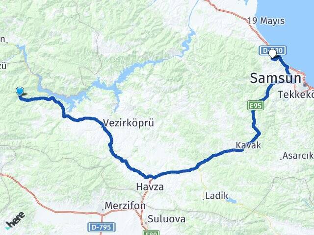 Çorakdere Ondokuz Mayıs Üniversitesi Arası Kaç Km - Yol Tarifi