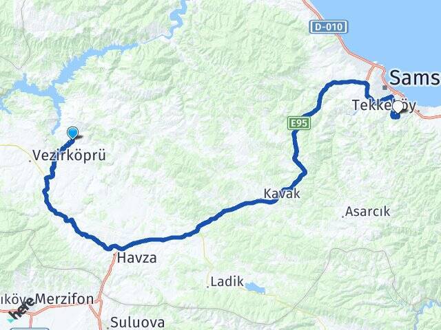 Güldere Samsun Üniversitesi Arası Kaç Km - Yol Tarifi