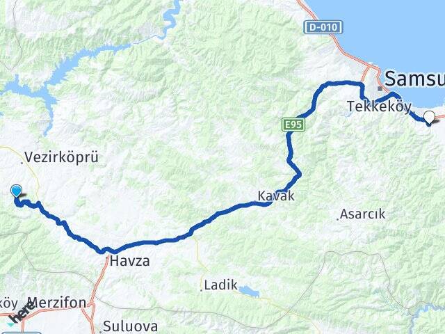 Sarıyar Tekkeköy Otobüs Terminali Arası Kaç Km - Yol Tarifi