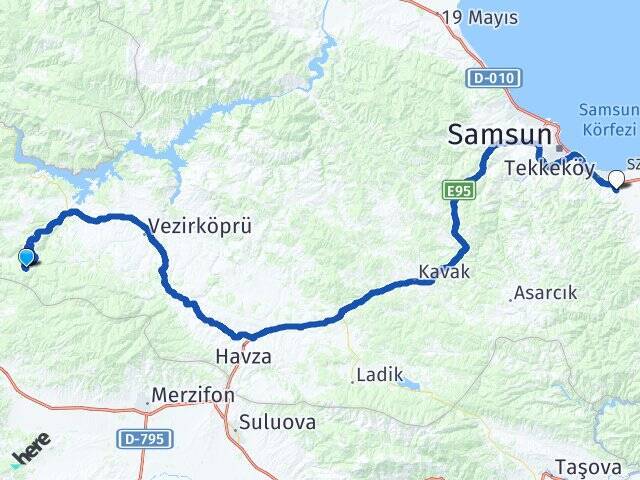 Soğucak Tekkeköy Otobüs Terminali Arası Kaç Km - Yol Tarifi
