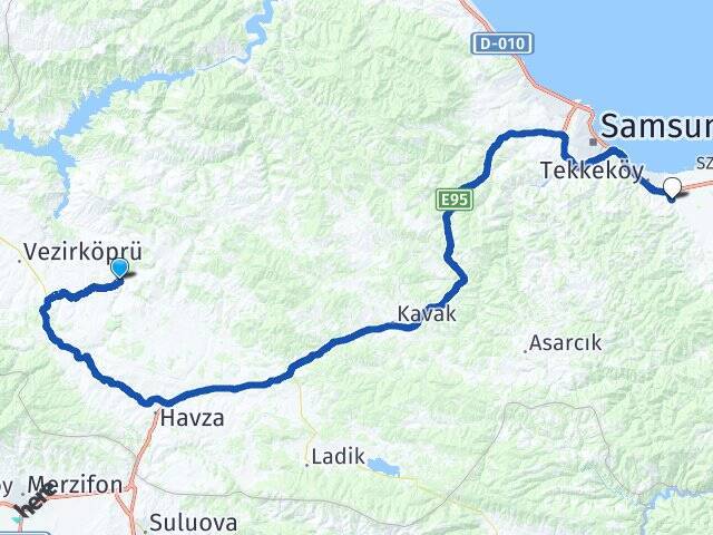 Tekkekıran Tekkeköy Otobüs Terminali Arası Kaç Km - Yol Tarifi
