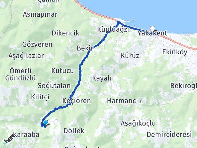 Kuzören Yakakent Arası Kaç Km - Yol Tarifi