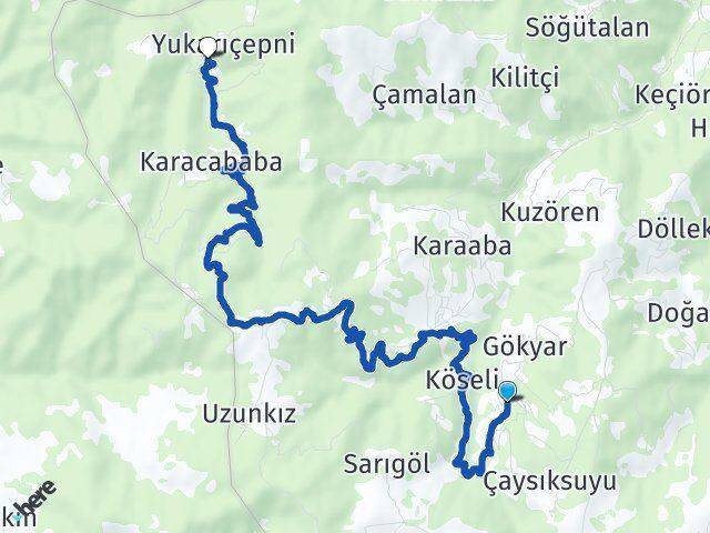 Mutaflı Çepni Arası Kaç Km - Yol Tarifi