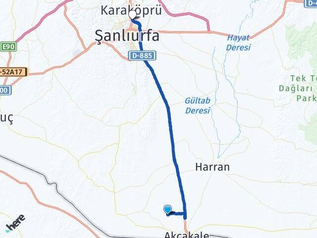 Alatlar Şanlıurfa Otogarı Arası Kaç Km - Yol Tarifi