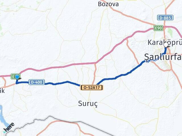 Aşağıalmaşar Şanlıurfa Otogarı Arası Kaç Km - Yol Tarifi