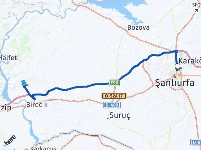 Bağlarbaşı Şanlıurfa Otogarı Arası Kaç Km - Yol Tarifi