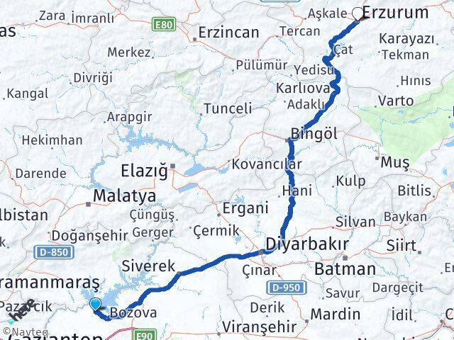 Arıkök Erzurum Arası Kaç Km - Yol Tarifi